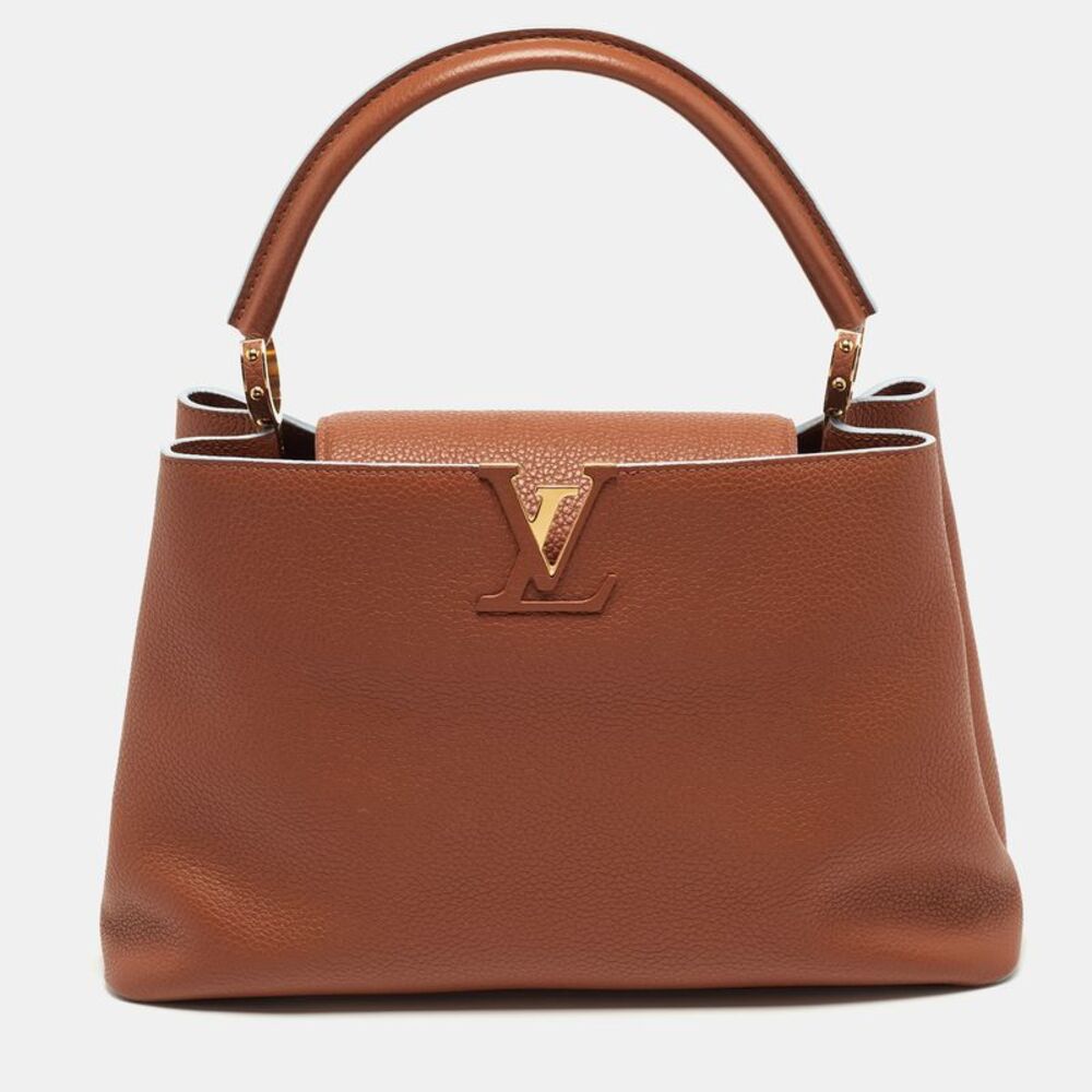 Louis Vuitton Capucines Mm Brown Leather Bag